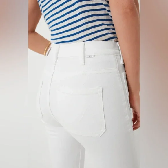 MOTHER Fairest Of Them All The Hustler Patch Pocket Ankle Fray Size 24 B2623